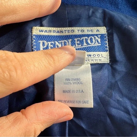 Pendleton Vintage Royal Blue Wool Blazer Large 16 - Picture 8 of 12